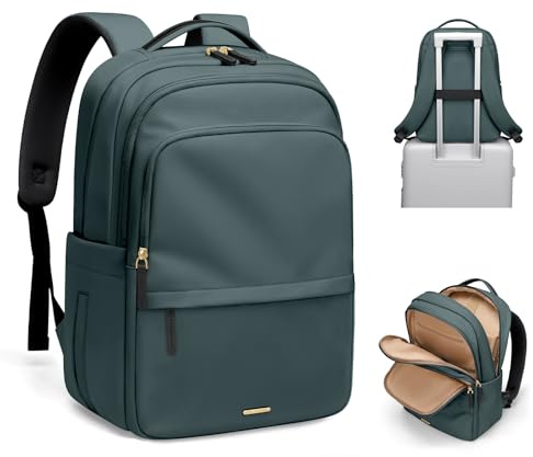 GOLF SUPAGS Zaino Porta PC Donna da 15.6 Pollici, Multifunzionale Zaino da Viaggio, Zainos Lavoro Donna, Zainos Capiente per Università, Viaggi, Ufficio, Scuola (Verde Scuro)