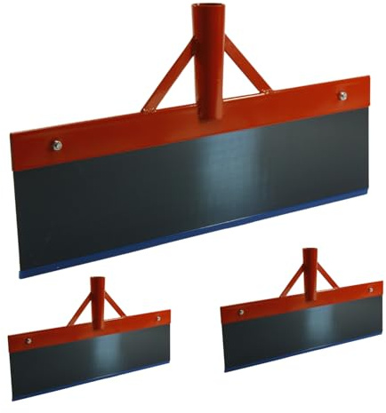 ERPINA® 3er Set Stoßscharre 50cm mit 120cm Holzstiel - Robuster Schaber aus 1mm Federstahl vielseitig im Garten, Hof, Stall einsetzbar - zum Entfernen von festgetretenem Schmutz & Mist in Tierställen