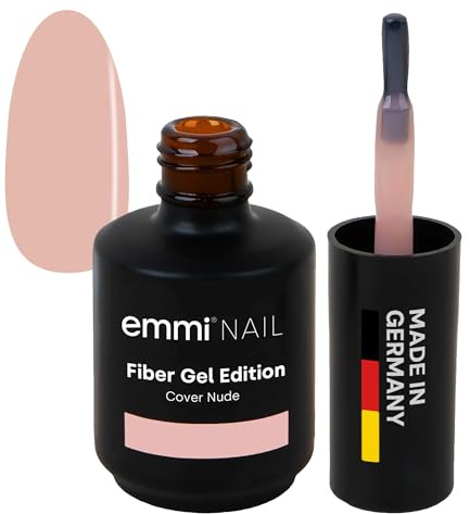 Emmi-Nail Fibergel Edition Cover Nude 14ml I Aufbaugel mit Fiberglas für Lack & Naturnagelverstärkung I Mittelviskos, selbstglättend & flexibel I Ablösbar mit Remover I Ohne Methacrylsäure