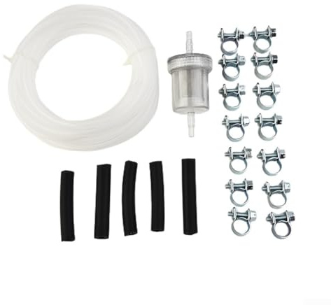 4 5M Fuel Line with Inline Filter and Hose Clips, Complete Kit for Diesel Heater Repair Tasks