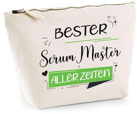 Kosmetiktasche Bester Scrum Master Aller Zeiten - praktische Kultur- & Reisetasche für Büro, Gadgets & Reise, Geschenk zum Ruhestand, Abschied oder Geburtstag für Kollegen