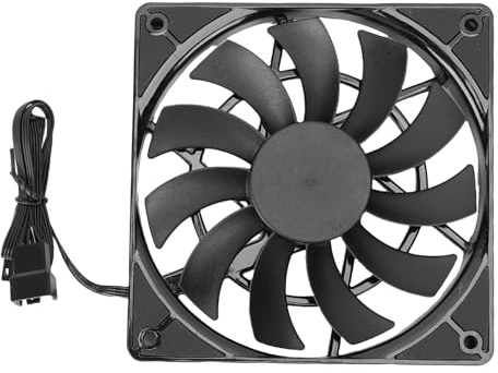 Xiuganpo 120-mm-Gehäuselüfter, 2500 U/min, Reverse Vane/Wing, 4-Pin-PWM-CPU-Lüfter mit Doppelter Lagerunterstützung, Daisy Chain, 64,5 CFM Luftvolumen, Geeignet für Computergehäuse und CPU-Kühler