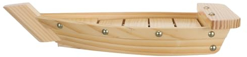 Homoyoyo Bandeja de Madera Original Forma de Barco para Sushi Plato para Servir Restaurantes y Hogar Diseño Japonés Práctico para Cenas y Fiestas Familiares Pequeño