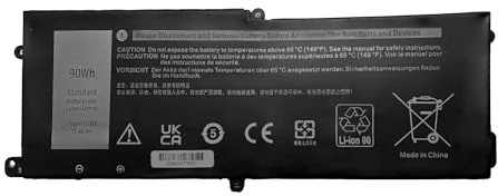 ERYNK DT9XG Replacement Battery Compatible with Dell Alienware Area-51M R1 R2 ALWA51M Series RTX 2070 Super RTX 2080 Notebook Replacement Battery with Tool Kit