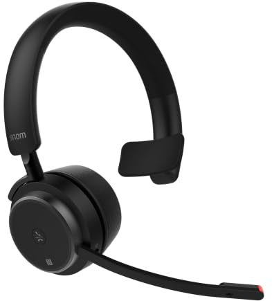 Snom A350M Headset, BT Mono Over-Ear, Passiv NC, USB-C Kabellos, Schwarz | Bluetooth 5.2, 32h Akku, VoIP IP-Telefone & Softphone, Dual-Connect, Besetztlicht, Home Office, 3 Jahre Garantie, DECT-fähig