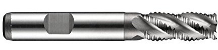 Dormer C4078.0 Serie C407 HSS-E-PM 4 Rillen Schruppfräser Fräser mit hellem Finish, DIN 1835B Schaft, 8,00 mm Schnittdurchmesser