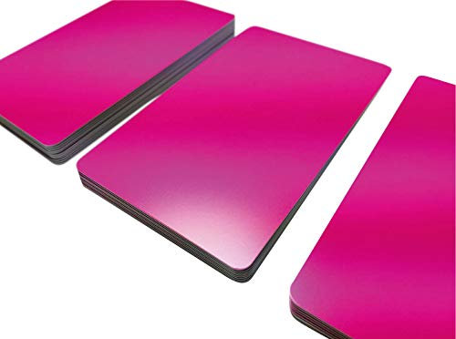 Plastikkarten Pink Matt | Premium Qualität aus Deutschland | Wahlweise zwischen 1-100 Stück | Lebensmittelecht | EC-Kartenformat | Blanko PVC Karten | NEU!