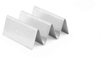 HENDI Taco Halter, Taco Ständer, hält bis zu 2 Tacos, 135x115x(H)50mm, Edelstahl