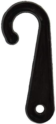 1.000 Ringhaken mit Loch aus Kunststoff 'J-Hook' schwarz