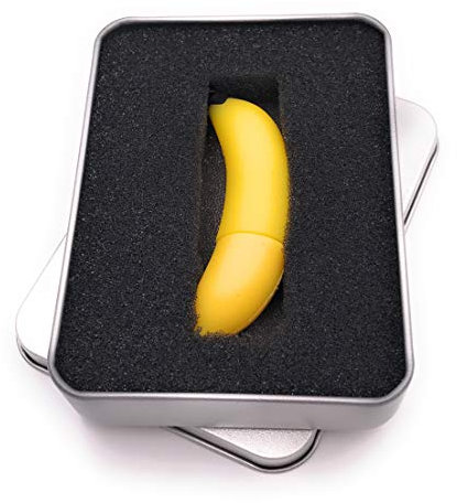 Onwomania Banane Obst Essen USB Stick in Alu Geschenkbox 128 GB USB 3.0