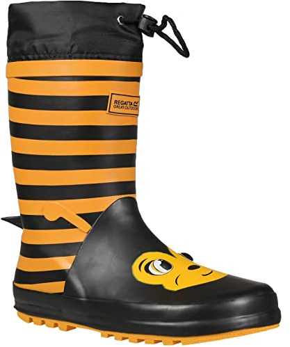 Regatta Boot, Kids' Mudplay Animal Wellies, Yellow, 8