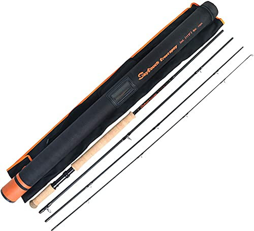 MAXIMUMCATCH Fliegenrute Skytouch Zweihändigkeit Fliegenfischen Rute Switch und Spey Spitzenaktion mit Cordura Rohr (Skytouch Spey, 10wt 15'0'' 4 Teile)