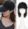SEGO BOB Haar Extension mit Baseballmütze Wig Synthetische für Damen komplette Haarverlängerungen Haarteil günstig Mittelbraun