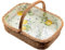 Bukora® Korbtablett mit Futter – Zitronen & Oliven Design