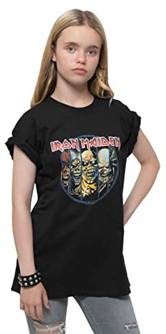 Iron Maiden Kids T Shirt Evolution Band Logo Official Black Ages 5-14 yrs XX-Large 12/13 Yrs