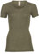 Engel Natur, Damen Unterhemd Kurzarm, 70% Wolle (kbT), 30% Seide (46-48, Olive)