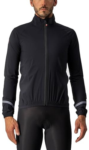 Castelli Men's Emergency 2 RAIN Jacket, Light Black, M