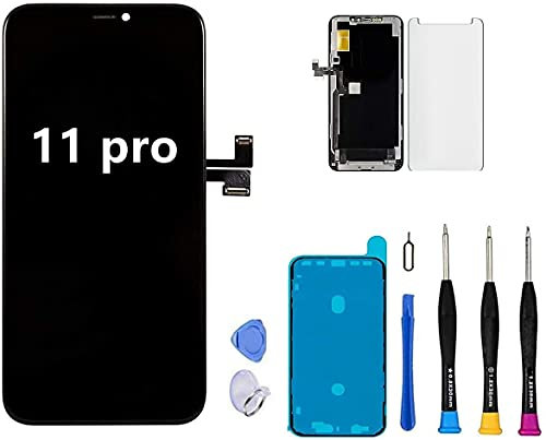 for iPhone 11 Pro Screen Replacement, LCD Touch Screen Display Digitizer for iPhone 11 Pro 5.8 inch Frame Assembly Repair Tools Compatible with Model A2160, A2217, A2215