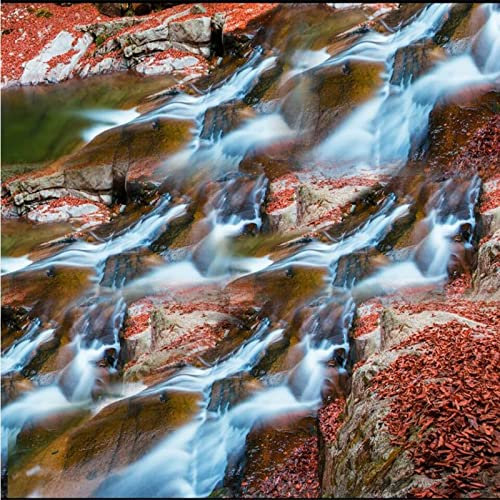 Tapeten Für Wohnzimmer 3D-Bodenwandbilder 3D-Gebirgsbach Wasser Creek Boden Dreidimensionale Malerei Benutzerdefinierte Großformatige Wandbilder Pvc Dick Zum Einfügen, 150 X 105 Cm Dasserdichte A