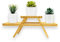 KARAT Blumentreppe Bambus Holz Regal Blumenständer, Pflanzregal, Blumentopfhalter, Blumenregal Balkon, Pflanzenleiter, Pflanzenbank für In- und Outdoor 25 x 20 x 65,8 cm, Lund