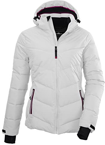 killtec Damen Steppjacke/Skijacke mit abzippbarer Kapuze und Schneefang KSW 289 WMN SKI JCKT, hellgrau, 42, 37956-000