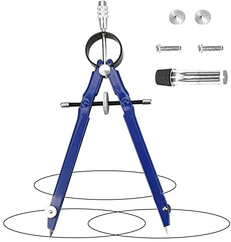 TAIANJI Zirkel mit Feststellschraube Edelstahl, Schnellverstellzirkel Geometrie Zeichnen mit Zirkelminen für Grundschule Schule Studenten Geometrie Set