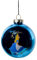 Kurt S. Adler Disney Kugel Alice Weihnachtskugel für Weihnachtsbaum hellblaues Glas Ø8cm