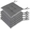 Leonardo Home - set 6 cuscini sedia da cucina double face , cuscino 4 punti con lacci imbottito - cuscini coprisedia da cucina - 100% Made in Italy