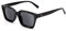 Amorays Elegante Occhiali da sole da lettura Protezione UV400 Oversize Square Frame Con Cerniera a Molla Lettori per Donna Uomo TYLH6561(TYLHNero,+3.50