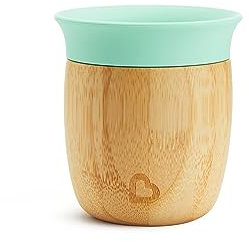 Munchkin® Bambou™ 5oz Open Training Cup for Babies and Toddlers, Non-Toxic Bamboo and Food-Grade Silicone