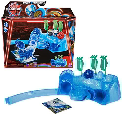 Bakugan 3.0 Training Set mit Core Ball Octogan vom Wasser-Clan, Trainingslandschaft mit individuell zusammenstellbarer Actionfigur und Sammelkarten, für Kinder ab 6 Jahren