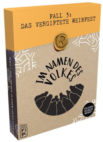 FIKA Editions, Im Namen des Volkes – Fall 3: Das vergiftete Weinfest, Familienspiel, Deduktionsspiel, 2-12 Spieler, Ab 12+ Jahren, 45 Minuten, Deutsch