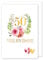 AvanCarte 50 Goldhochzeit Danksagung 5er Mehrstückpackung Blumenkranz 5 Karten 15x11cm