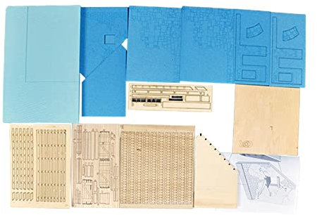 F Fityle 1:35 Holzgebäude Modellbausätze Ruinen Haus Demontage Handwerk Architektur Holzminiatur Kriegsszene Layout, Haus