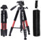 ZOMEi Cavalletto Treppiede da 188 cm Heavy Duty Tall Tripod, professionale da viaggio, compatibile con fotocamere DSLR, telefoni cellulari, proiettori, binocoli, cannocchiale (rosso)