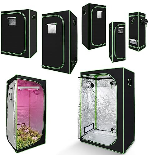 Faobureim Growzelt, Grow Zelt für Pflanzen 40x40x120cm,600D Oxford Grow Tent, Lichtdicht und Wasserdicht Growschrank,Ganzjährige Pflanze,Luftig Gewächshaus Growroom für Homegrowing
