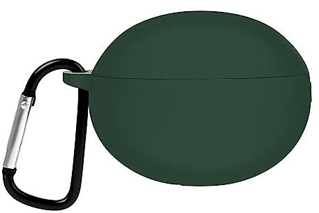 YBROY Cover per Xiaomi Redmi Buds 3 Pro, Portatile, inodore, con Moschettone, Silicone Case Custodia per Xiaomi Redmi Buds 3 Pro.(Verde)
