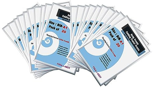 TUKA-i-AKUT 20er A1 Klapprahmen aus Aluminium 25 mm Profil, Plakatrahmen Wechselrahmen Poster Rahmen Schnapprahmen Aufklappbar mit Schutzscheibe Befestigungsmaterial, Silber Farbe, TKD8420-A1-20X