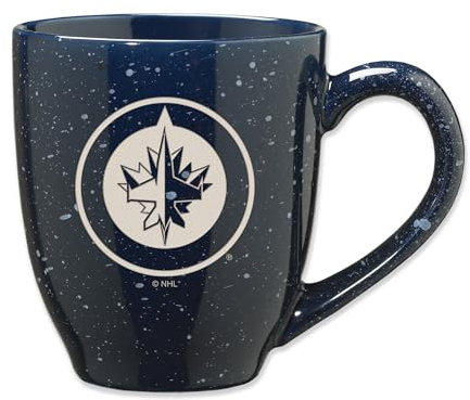 Rico Industries NHL Hockey New York Rangers Royal Kaffeetasse aus Keramik, 473 ml, Lasergravur, gesprenkelt