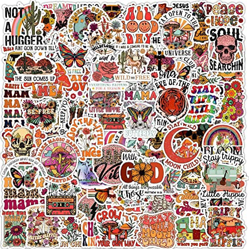 100 Stück Retro Graffiti Wasserfeste Aufkleber Sticker Set für Jugendliche Vinyl Aufkleber für Auto Laptop Skateboard Fahrrad Moped Motorrad Motorräder Gepäck Computer Koffer