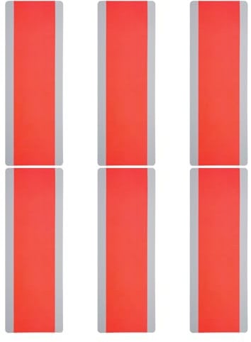 PATIKIL Guided Reading Strips, 6pcs Tracking Highlight Colored Overlay Bookmark Reduce Visual Stress Teacher Teaching Supplies for Classroom, Red