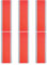 PATIKIL Guided Reading Strips, 6pcs Tracking Highlight Colored Overlay Bookmark Reduce Visual Stress Teacher Teaching Supplies for Classroom, Red