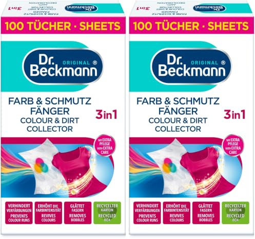 Dr. Beckmann - Anti-décoloration 3en1, Lingettes protection ultime, 100 lingettes (Lot de 2)