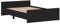 vidaXL Bettgestell, Bettrahmen mit Lattenrost, Bett Gästebett mit Kopfteil Fußteil, Doppelbett Schlafzimmerbett Schlafzimmermöbelt, Schwarz 120x200cm