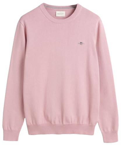 GANT Herren Classic Cotton C-Neck Pullover, Dusty PINK, Large