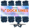 Dock Lines Boat Ropes for Docking 1/2 x20' Double Braided Mooring Marine Rope Boat Lines for Docking, Dock Lines for Boats with Loop, Boating Rope Boat Lines Navy Blue 4 Pack