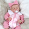 JIZHI Reborn-Baby Puppen 17 Zoll Reborn Puppen Realistisch Neugeborenes Puppe Weiches Körper Poseable Full Vin-yl Körper Mädchen wie EIN lebensechtes Baby mit Fütterung, Rosa C