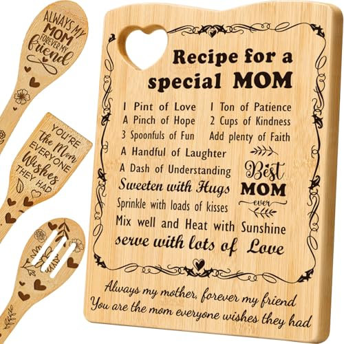 BackURyear Regali di compleanno per mamma, regali per mamma da figlio/figlio, regali per mamma, festa della mamma, decorazioni per la cucina, regali di ringraziamento, regali di Natale, taglieri per