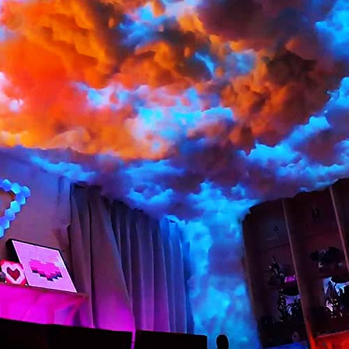 RGB Thunder Cloud Light, LED Cloud Lights Fluffy Ceiling, Gaming Room Ceiling Decor, DIY Creative Cloud LED Lights, Party Festival Christmas Decoration