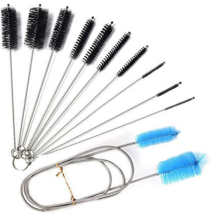 Drain Cleaning Brushes, Kettle Spout Brush, Radiator Cleaner Brush, Aquarium Sink Unblocker Drain Pipe Hose Pipe Straw Cleaning Brush, Long Tube Cleaning Brush for Home Kitchen Aquarium Refrigerator